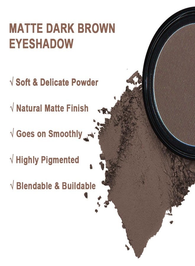 Mysense Matte Dark Brown Single Eyeshadow Palette, Pressed Powder Eye Shadow Makeup, High Pigment Long Lasting Vegan & Cruelty Free, 206# Heart - Image 3